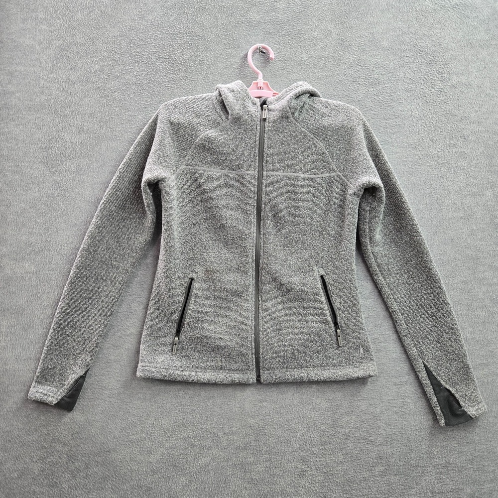 Smartwool Women Hoodie XS Gray Knit Polyester Recycled Wool Nylon